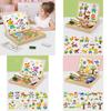 Wooden Cow Tiger Rabbit Animal Farm Theme Magnetic Puzzle Board Children Toy