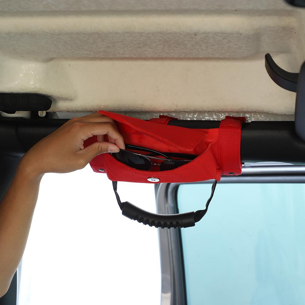 Car Door Top Grab Handle With Storage Bag For Jeep Wrangler  BJ40 Interior Accessories