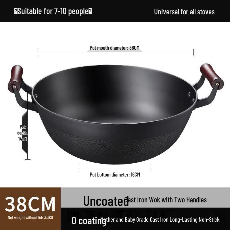 Zijin He s Cast Iron Double-Handle Stir-Fry Wok