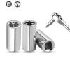 2 PCS 1/4in Square Drive To 1/4 Hex Socket Bits Converter Screwdriver Bit Adapter Power Tool Accessories