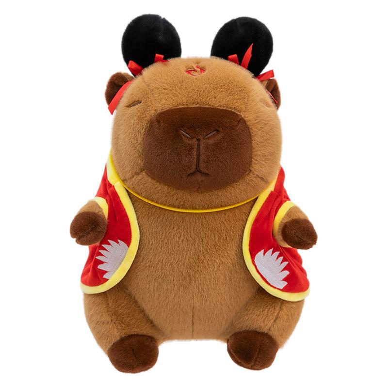 Entzückendes Nezha Capybara Plüschtier - Niedliches Stofftier Bettzeitpuppe Geschenk für Mädchen