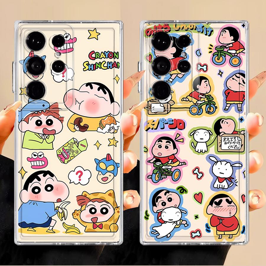 Süße Buntstifte Shinchans Handyhülle Case für Samsung Galaxy S20 Plus S26 S25 Edge S21 S23 Ultra S22 FE S24 Note 20 Ultra 10