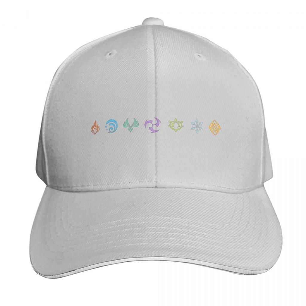 Genshin EleUnisexts Baseball Cap tea Hat Anime Hat Unisex black Boy Womens