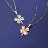Summer Lucky Four-leaf Clover Necklace Girl High-end Flower Temperament Korean Simple Niche Design