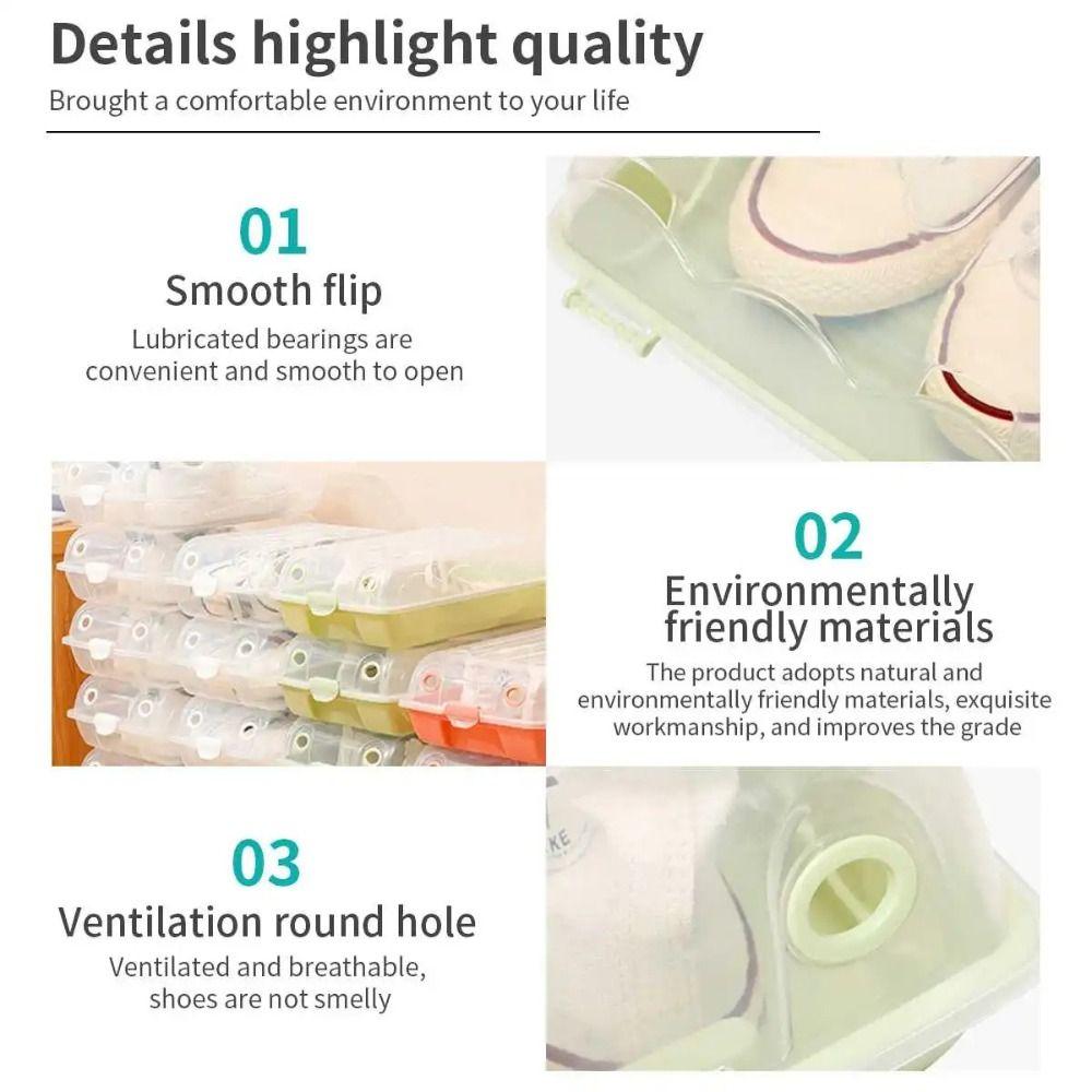 Thickened Shoe Box Transparent Dustproof Shoebox Durable Household Storage Box