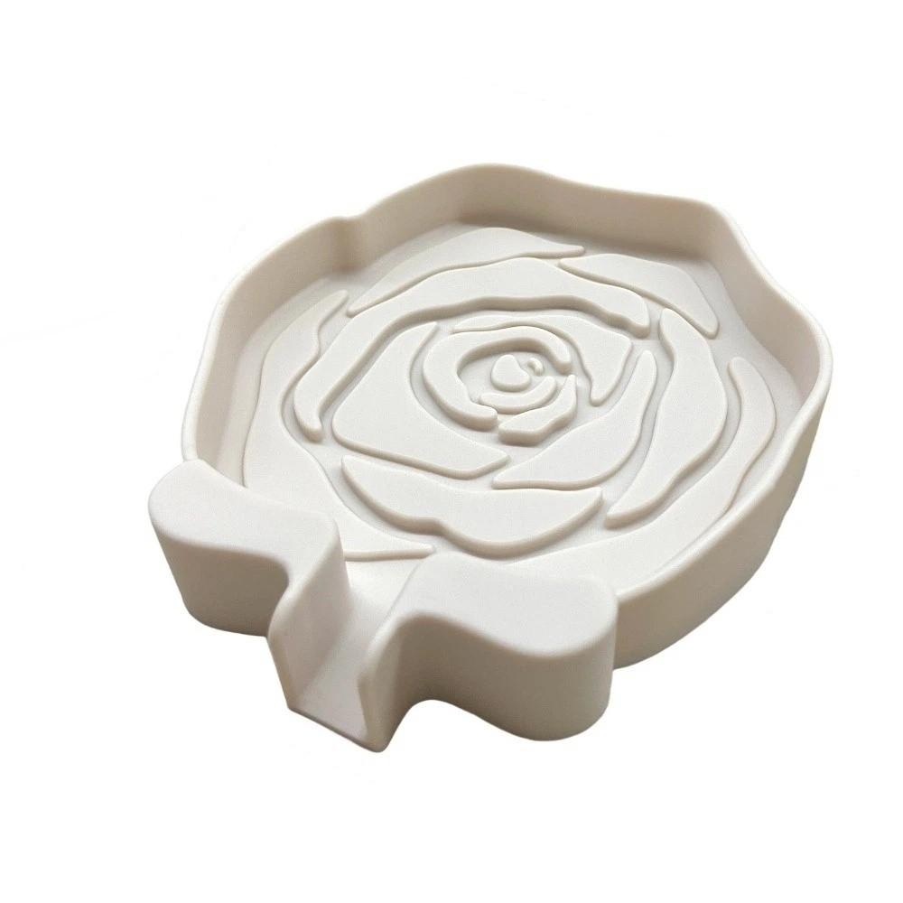 New Self Draining Drain Soap Box Flower Shape Silicone Soap Tray Multi-scene Multifunctional Soap Dish Bathroom Use белый