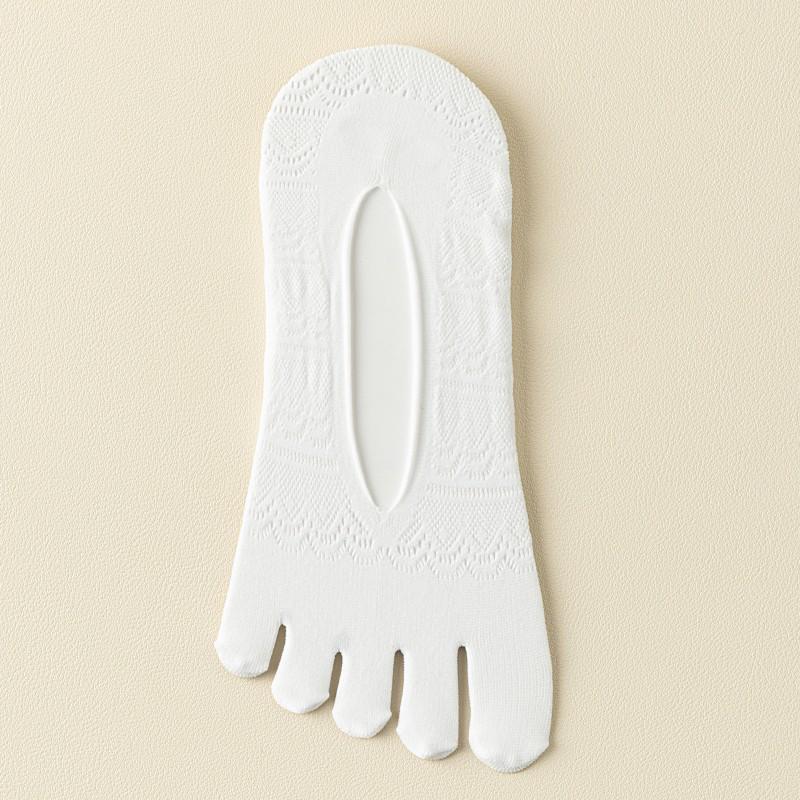 Women s Summer Breathable Five-Finger Cotton Mesh Socks - Sweat-Absorbent Split-Toe Sports Design One Size