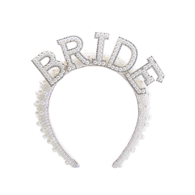 Elegant Pearl Bridal Headband for Weddings - High Top Design