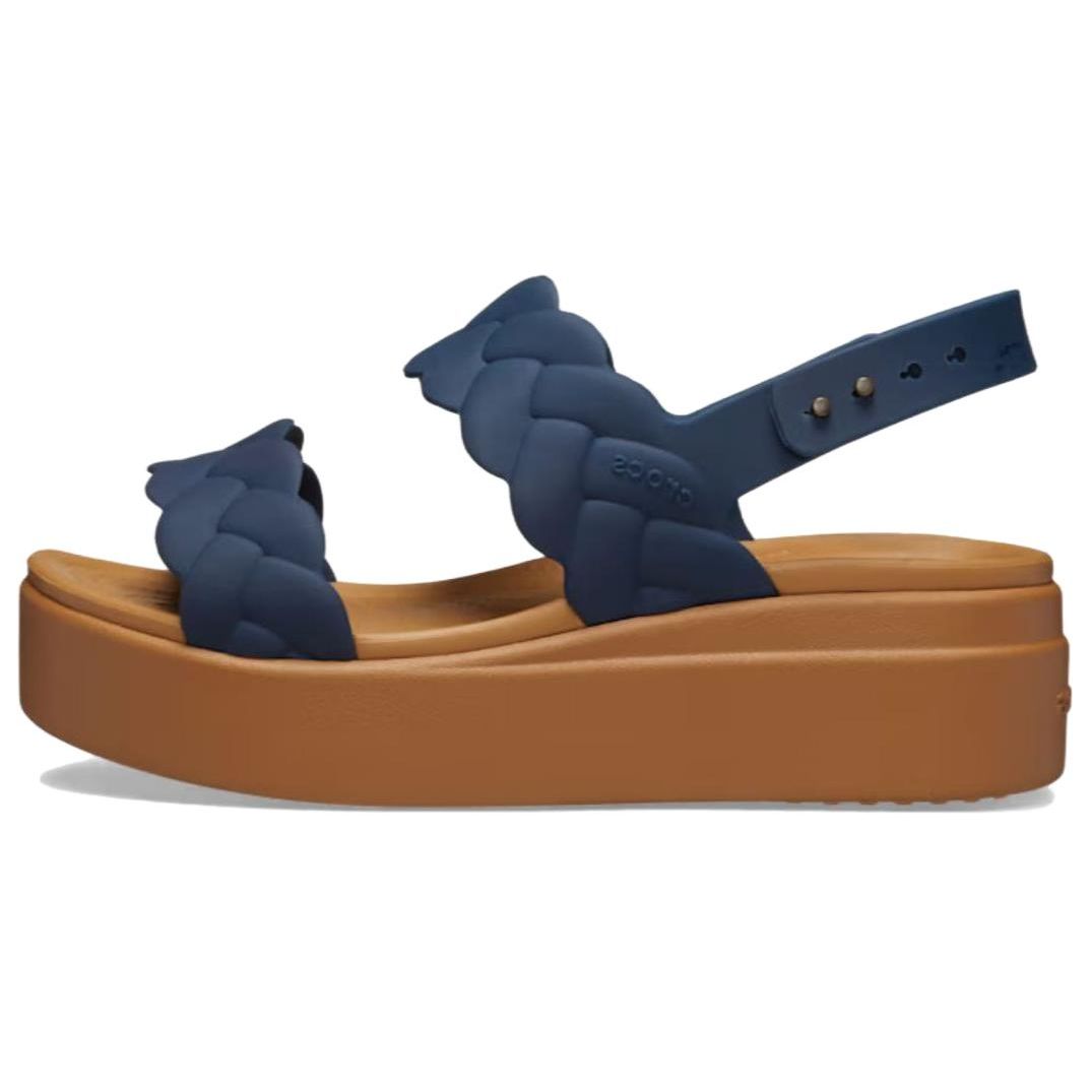 

Crocs Женские сандалии-слайды на танкетке с круглым носком и пряжкой, сандалии, темно-синие 209977-410 38-39