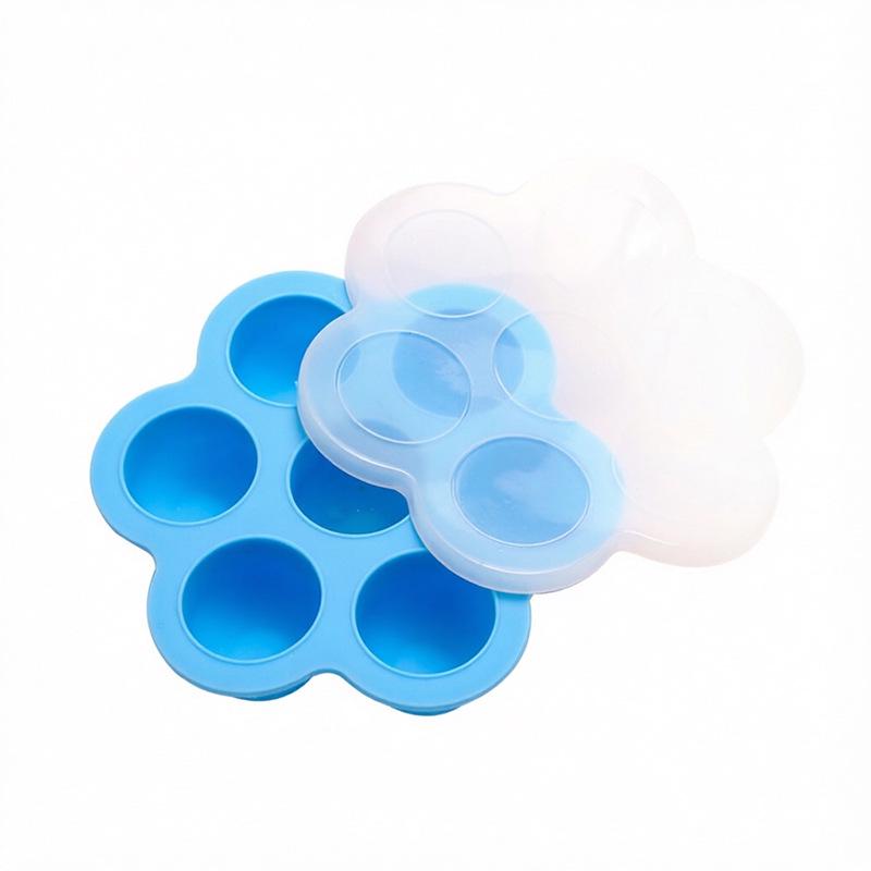 Baby Food Silicone Freezer Tray with Lid - High-Temperature Resistant, Sealed Compartment Mold