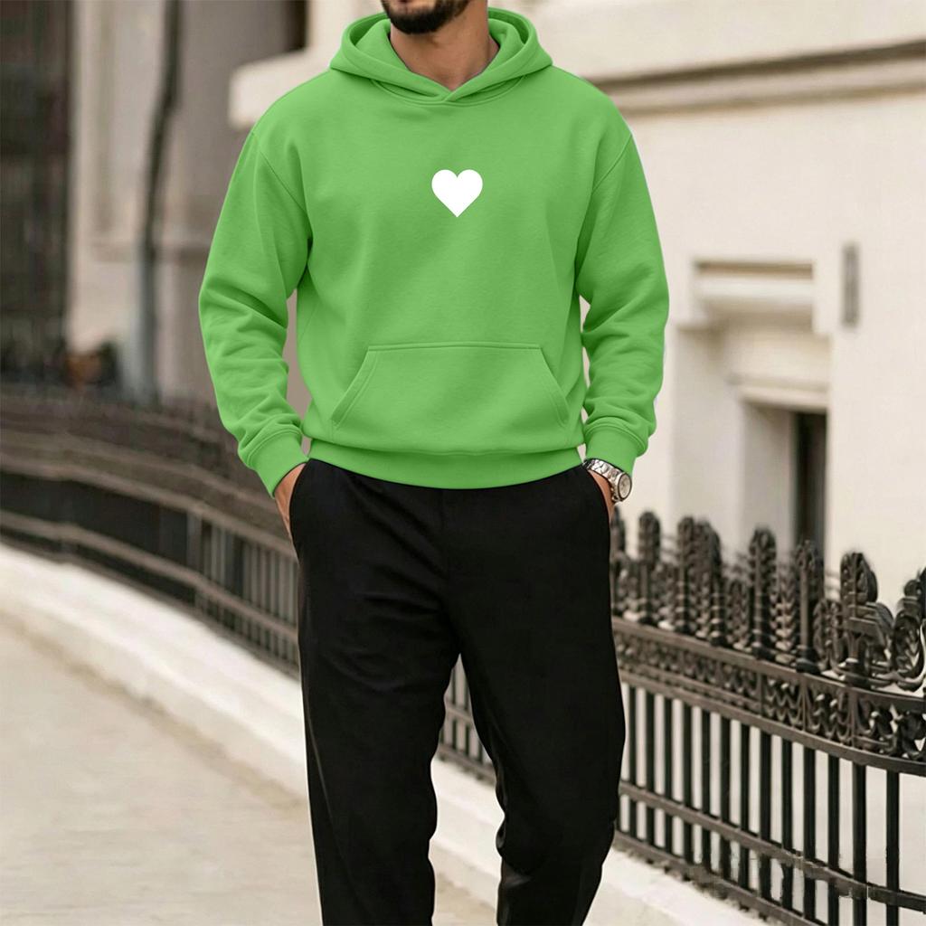 Men's Hawaiian Print Hooded Sweatshirt Casual Pullover
