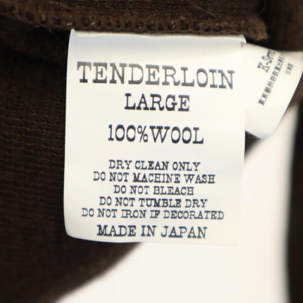 TENDERLOIN Made In Japan Long Sleeve Half Button Sweater L Brown Knit Men's Used