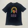 K425 80S Hanes 1988 Elvis Presley T-Shirt M Black Vintage Usa No.yo1354