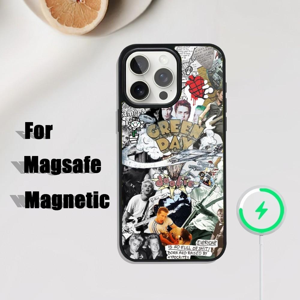 

G-Green Day Band Phone Case For iPhone 16,15,14,13,12,11,Plus,Pro,Max Mini Magsafe Magnetic Wireless Charging iPhone12mini