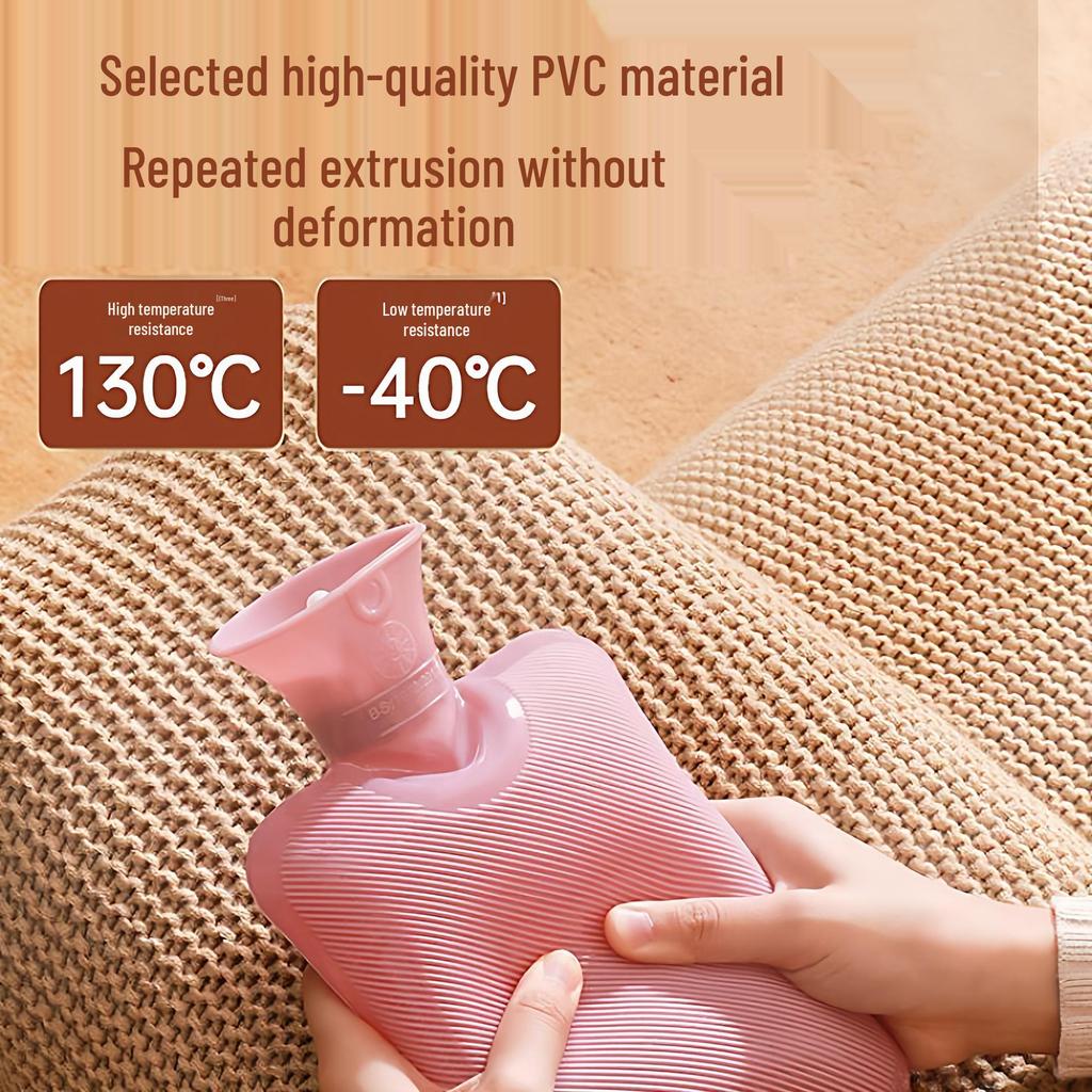 Plush Hot Water Bottle - Hand, Foot, and Bed Warmer, Small Size