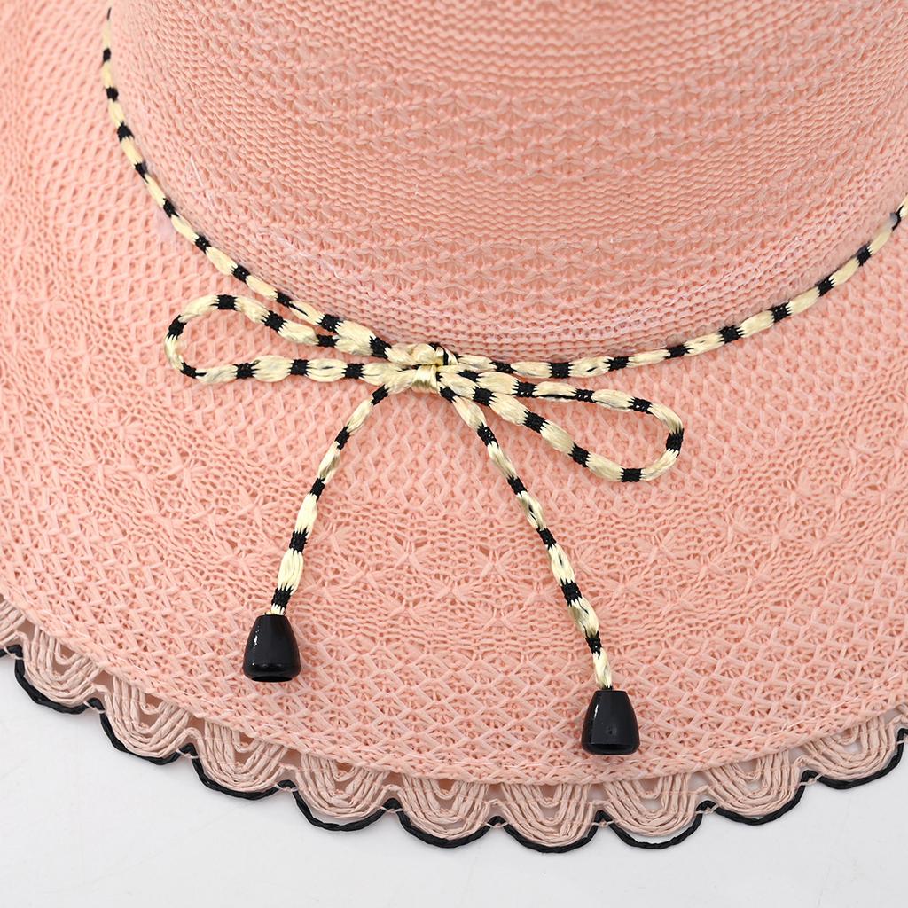 Straw Hat Women's Summer New Large Brimmed Sunscreen Hat Outdoor Straw Weaving UV Resistant Sun Hat Beach Hat