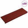 VidaXL Self-adhesive Stair Treads 30 Pieces 65 X 21 X 4 Cm Rectangular Border Burgundy Red 3365695