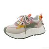 Summer and Autumn Fashion Thick Sole Height Increasing Casual Breathable Thick Sole Color Matching Travel Versatile Shoes