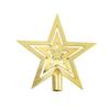Christmas Tree Topper Star Shiny Glitter Ornament for Xmas Tree Decorations Hanging Pendant Home Holiday Party Supplies