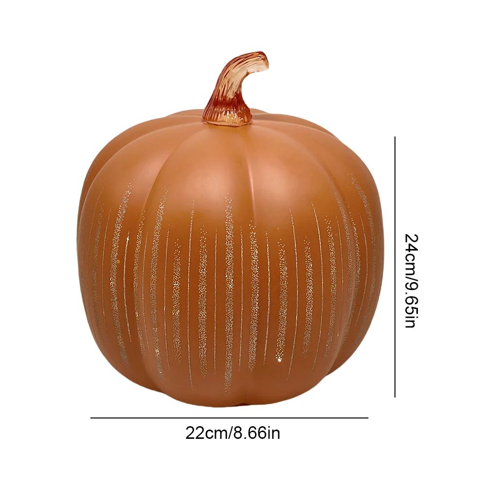 Twinkle LED Light Pumpkins with Timer Timer Lighted Sparkling Starry Night Glass Pumpkin for Home Bedroom Bathroom Hallway