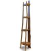 Natural Teak Corner Shelf Unit 4 Shelves 135cm