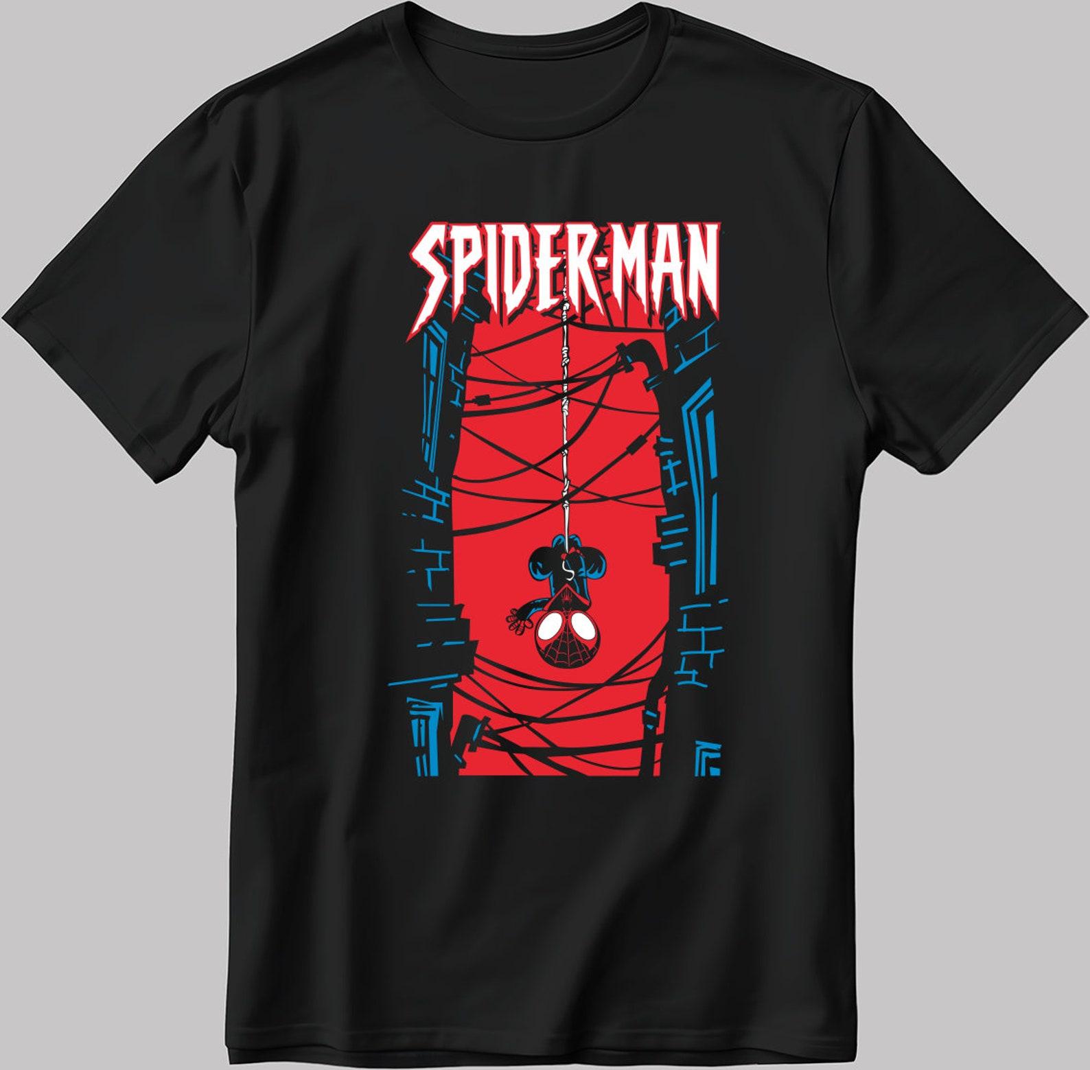 Spider Man Poster Short Sleeve White-Black Men s / Women s T-Shirt U144 S