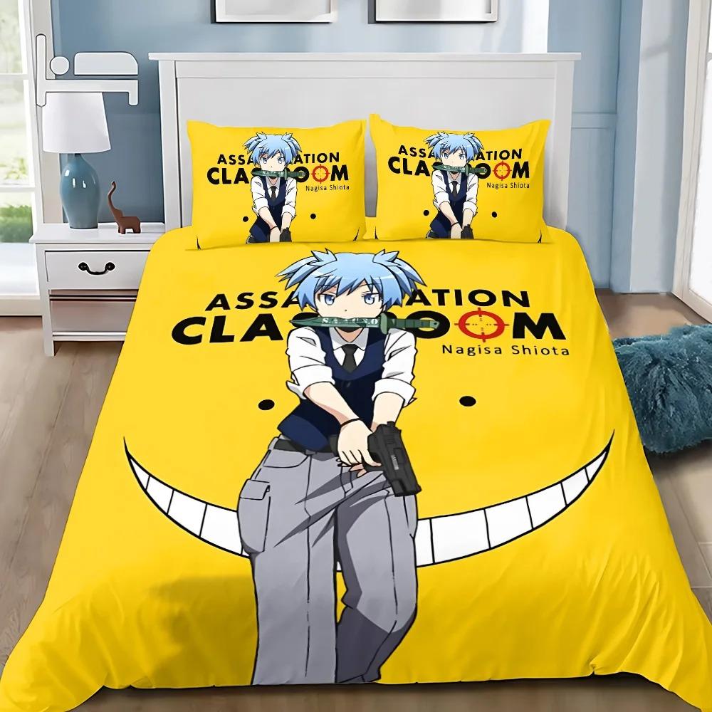 Duvet Cover Pillowcase Bedding Set Anime Assassination ClassroomS Adult Boy Girl Bedroom Decoration Children Gift Single Double