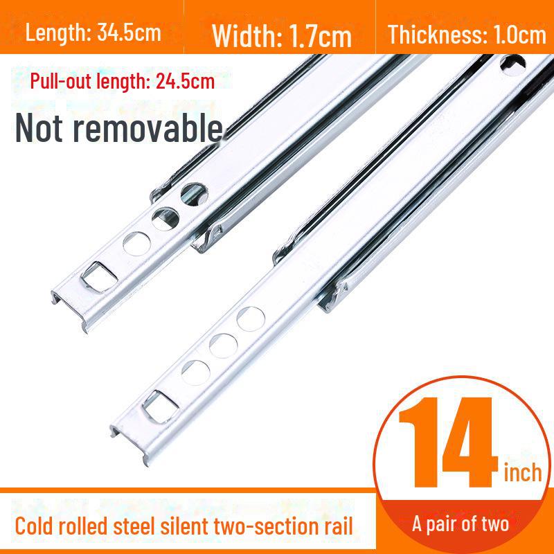 

Ультраузкие 17 мм двухсекционные мини-шарикоподшипниковые направляющие для ящиков железных шкафов