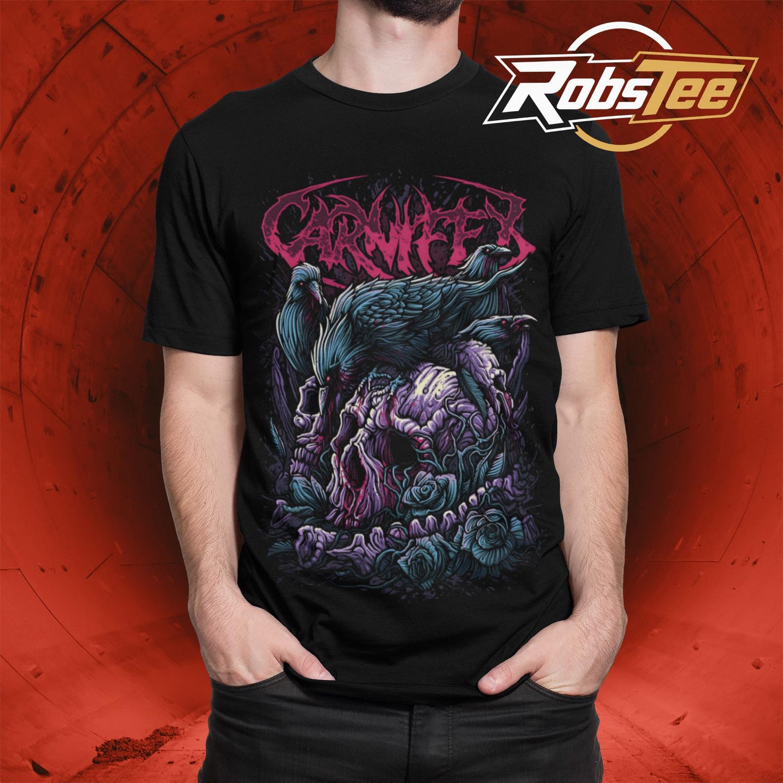 Carnifex Concert T-Shirt, Necromanteum Graphic Tee, Heavy Deathcore Fan Gift XL