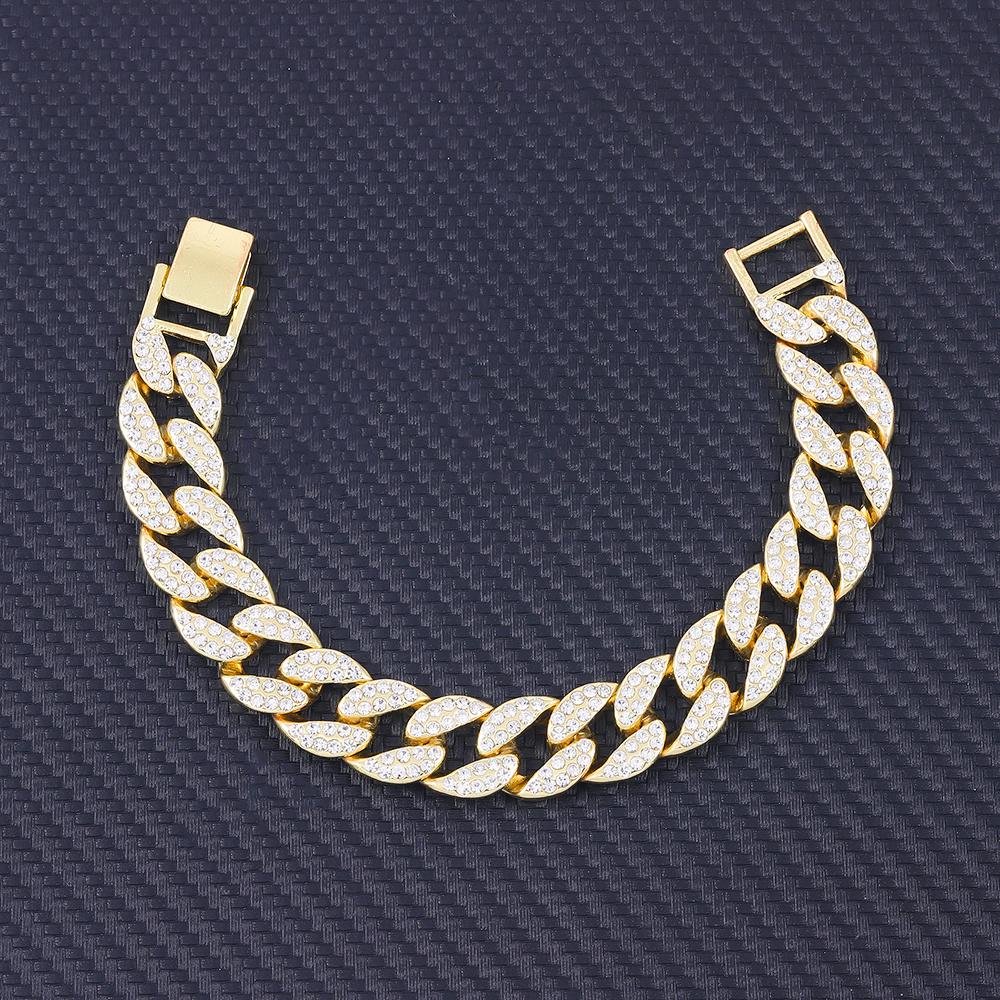 14mm Bracelet With Box Buckle High Quality Iced Out Cubic Zirconia Hip Hop Fashion Personality Jewelry For Gift Luxury Men Women