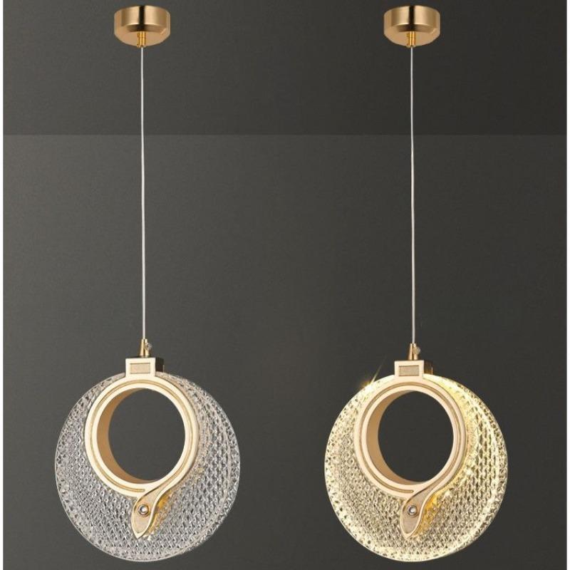 Nowoczesne kryształowe lampy wiszące LED Oświetlenie wewnętrzne do wystroju domu Oświetlenie LED Salon Sypialnia Lampa wisząca przy łóżku