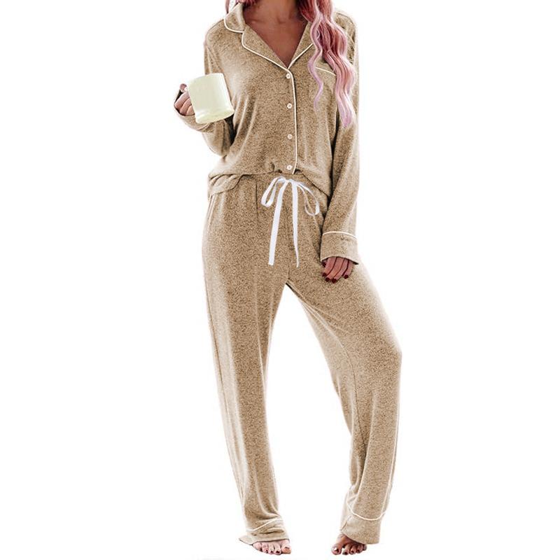 2026 Autumn & Winter New Women Pajama Set, Casual Minimalist Two-piece Loungewear