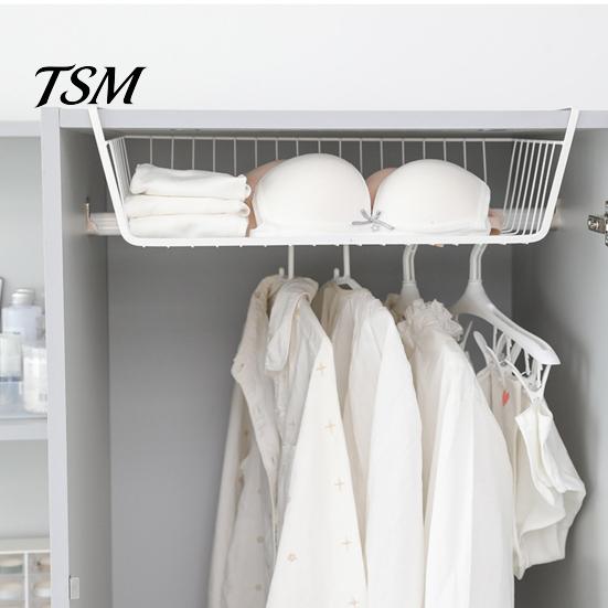 Durable Hanging Basket Strong Load-bearing Large Capacity Simple Under-table Storage Installation Under-Cabinet Shelf Organizer Slide-in Versatile