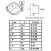 Heavy Duty Tri Clamp Fitting Wing Nut Pipe Clamp New Sanitary Fitting