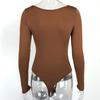 Spring and Autumn Long Sleeve Sexy Base Jumpsuits Women Rompers Tight Fitting Square Neck Female Jumpsuit Fashion Solid Casual Ladies Bodysuits 26139