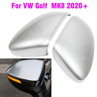 For VW Golf 8 MK8 ID3 Mirror Covers Caps RearView Mirror Case Cover Matt Silver Covers