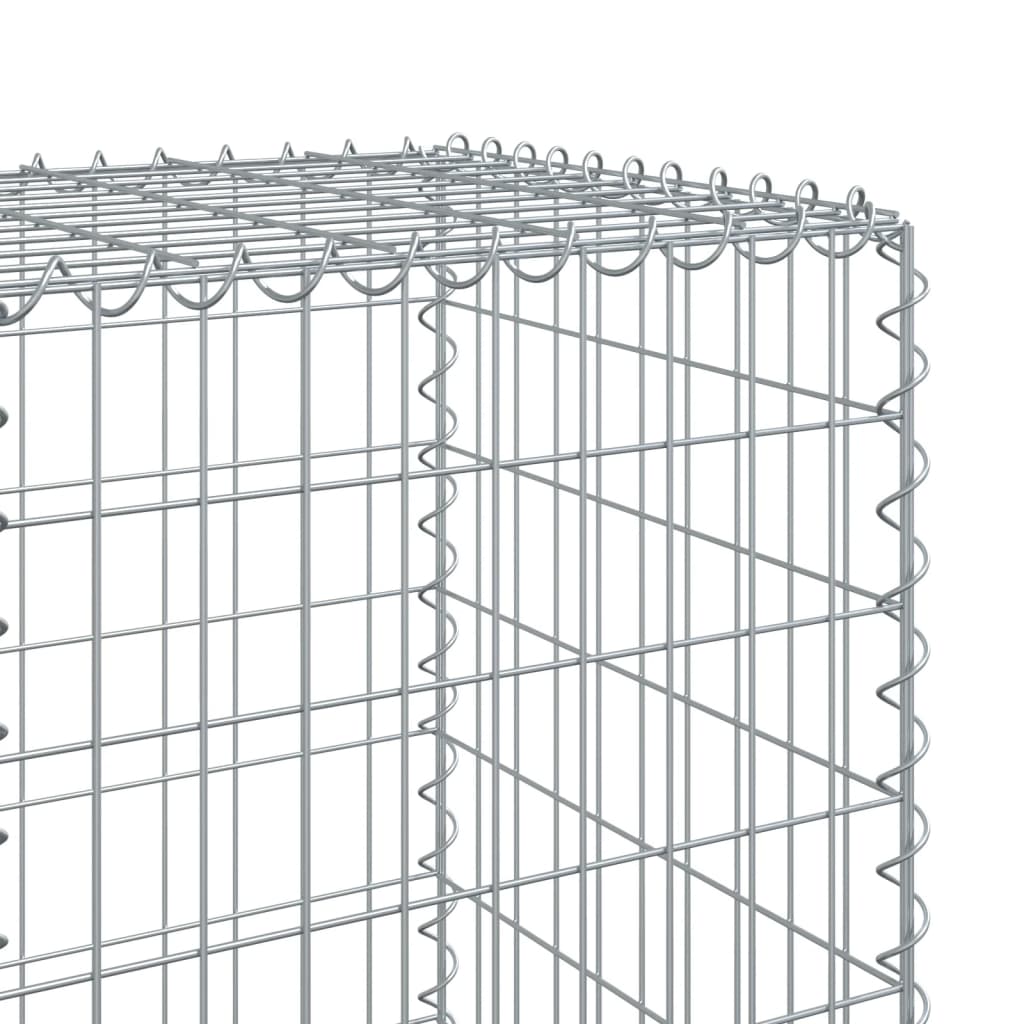 Gabion with Lid 500 X 50 X 150 Cm Galvanized Steel