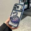 17PRO/17AIR Diamond-encrusted Electroplating Shell + Swan Quicksand Bracket for 17PROMAX Mobile Phone Case Luxury Cartoon