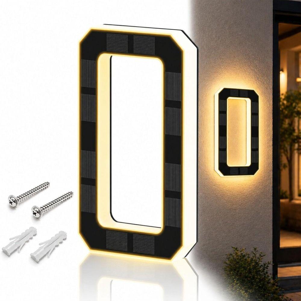 IP65 Waterproof LED House Number Plaque 4.7inch,6.7inch.9inch LED Address Numbers Signs  Home
