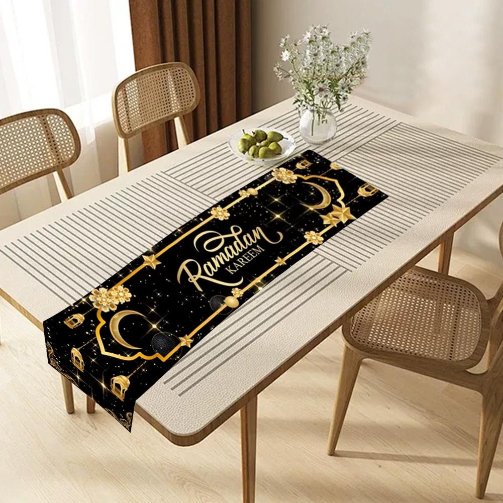 Ramadan Eid Mubarak Decorative Tablecloth Home Party Festive Starry Table Ambiance Dusting Sky P2U0