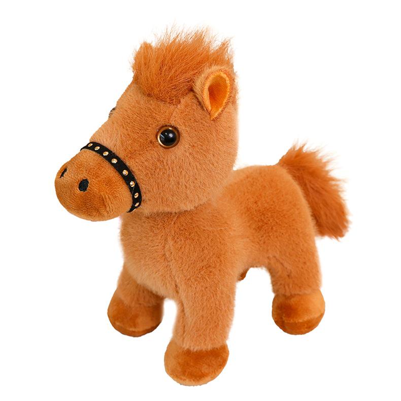 Rotatable Cute Horse Plush Toy - Year Mascot Doll for Girls