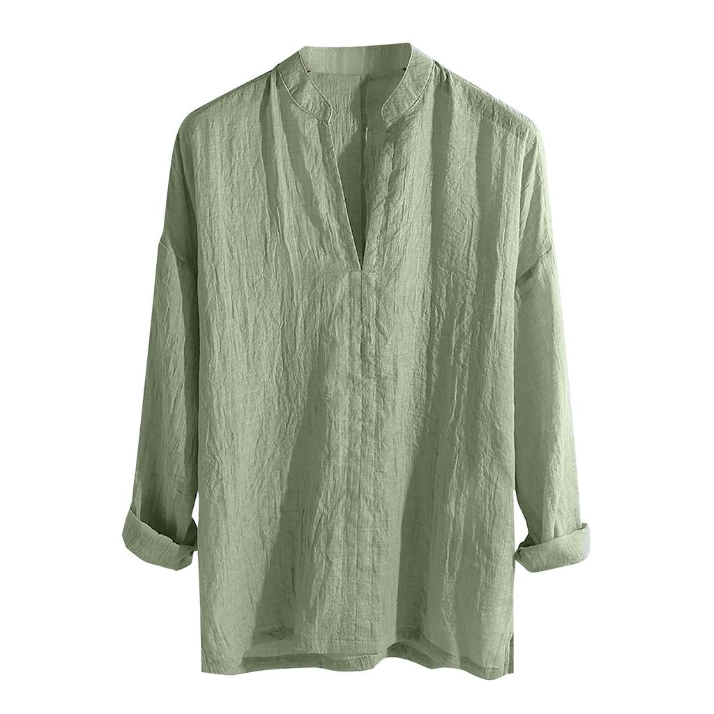 Herrenmode, Urlaub, bequem, leicht, für zu Hause, lässig, einfarbig, langärmelig