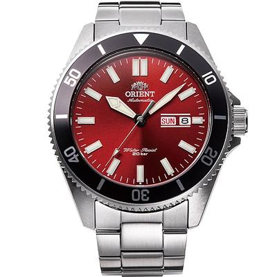 Uomo RN-AA0915R (Orologio da uomo con cinturino in metallo stile subacqueo) Orologio rotondo in acciaio inossidabile analogico