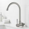 Modern Single-Handle Cold Water Stainless Steel Kitchen Sink Faucet Wall-Mounted Single-Hole Installation