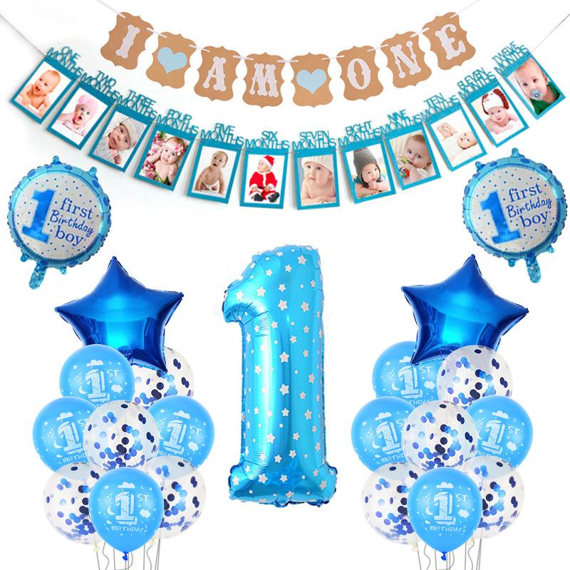 Spot Supply Boys And Girls Baby 1St Birthday Background Decoration Venue Decoration Balloon Wall