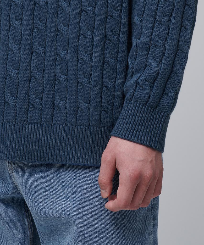 Musinsa Standard Cable Crew Neck Knit [Midnight Blue]