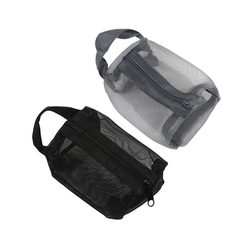 Portable Travel Mesh Clear Cosmetic Bag Lightweight Makeup Pouch Zipper Storage Bag For Toiletries Cable Organizer