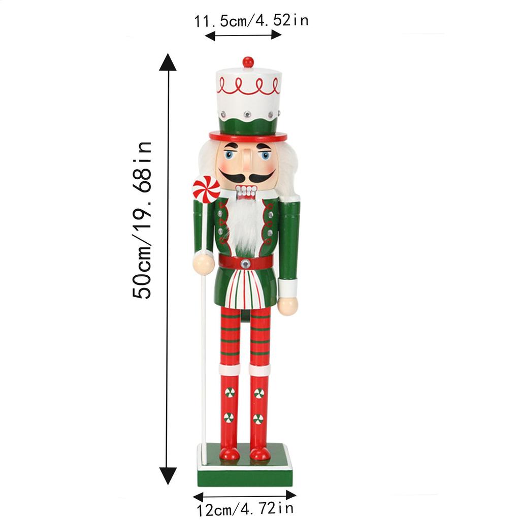 Nutcracker Christmas Ornaments Seasonal Pendants Wooden Nutcracker Figurine For Bedroom Living Room Fireplace Bookshelf Holiday