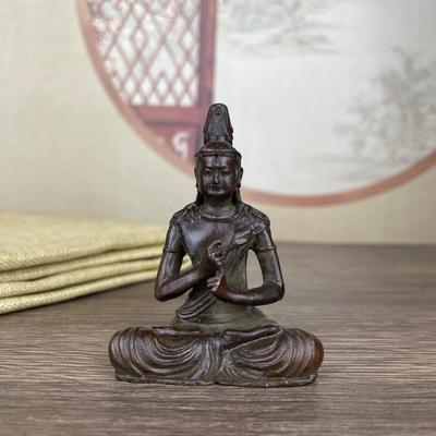 Buddha-Statue Dainichi Nyorai im Jahr des Schafs oder Aus Messing 71 x Breite 47 kleiner buddhistischer Schutz durch Schutzgottheit der zwölf