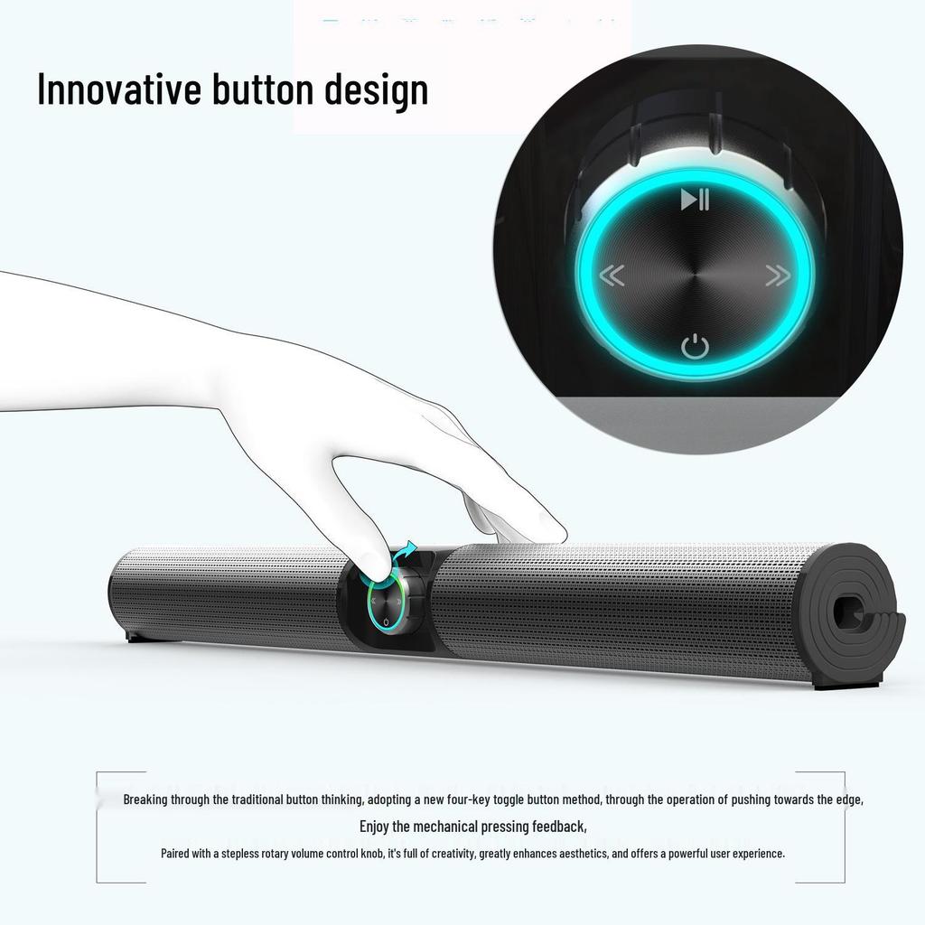 2025 Wireless Soundbar: Bluetooth Speaker for TV, Computer, Outdoor & Gaming
